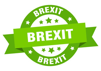 brexit round ribbon isolated label. brexit sign