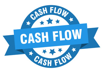 Fototapeta premium cash flow round ribbon isolated label. cash flow sign