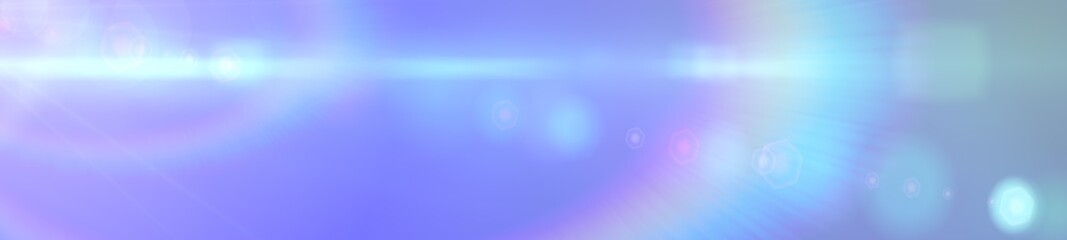 Optical lens flare on  multi color light backdrop