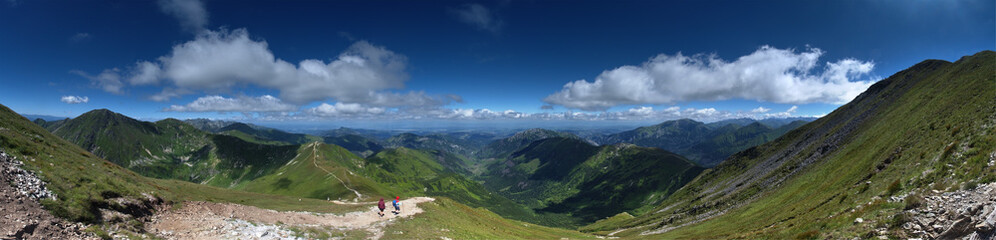 Fototapeta na wymiar Panorama ze Starorobociańskiego Wierchu- Tatry Zachodnie