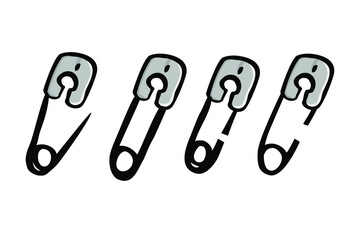 Breastpin, Vector Doodle Style, Hand Draw Sketch
