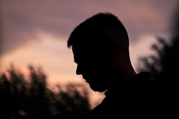 silhouette of a man
