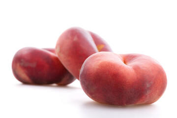 Fototapeta na wymiar Fresh ripe perfect beautiful natural fruit peach
