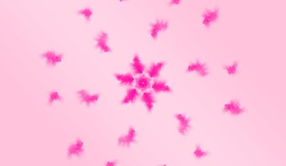 Pink Flower Watercolor Background