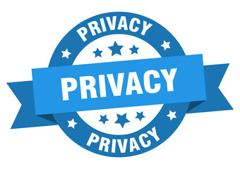 Fototapeta premium privacy round ribbon isolated label. privacy sign