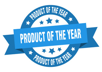 Obraz premium product of the year round ribbon isolated label. product of the year sign