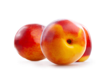 Fresh ripe perfect beautiful natural fruit peach
