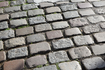 Cobblestone Road in Montmartre; Paris