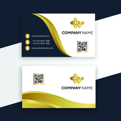 golden business card template vector