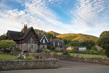 View of Ilam Village, Peak District National Park, Derbyshire, UK