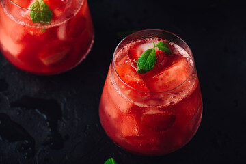 glass of strawberry
