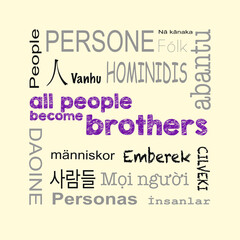 All People become brothers