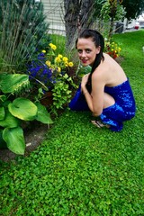 Blue dress