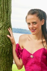 young woman in the beach