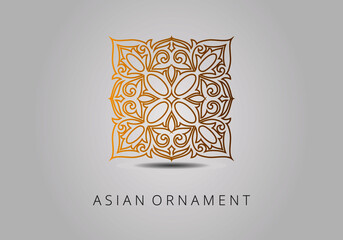 Islamic ornament vector, persian motiff. Asian floral designs. Abstract Asian elements of the national pattern of the ancient nomads of the Kazakhs, Kyrgyz, Mongols, Tatars, Uzbeks, Tajiks and others.