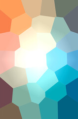 Obraz premium Abstract illustration of blue, green and red Giant Hexagon background
