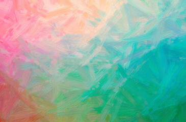 Abstract illustration of blue, green Bristle Brush Oil Paint background