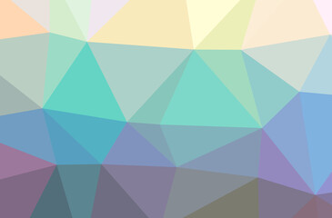 Illustration of abstract Blue, Purple And Green horizontal low poly background. Beautiful polygon design pattern.