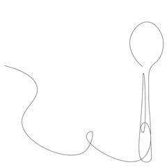 Spoon on white background vector illustration