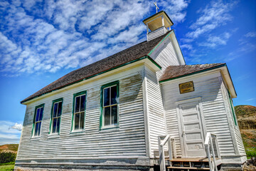 Rustic church in Dorothy Alberta