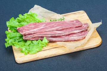 Raw Thick pork steak for cooking