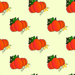 Orange pumpkin pattern from vector halloween illustrations.
