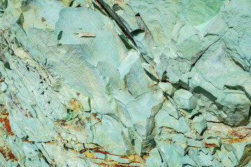 green natural rock texture, close view