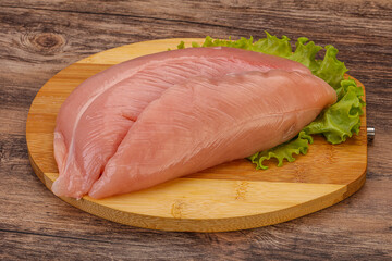 Raw turkey breast for cooking