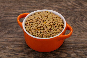 Vegan cuisine - Dry lentil heap