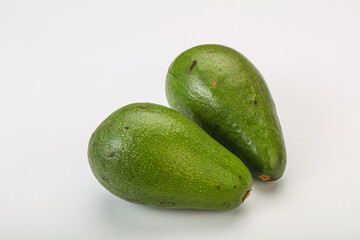 Two ripe exotic avocado vegetable