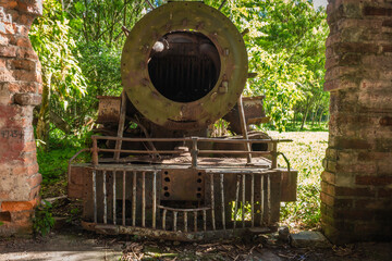 Old abandoned railroad car 