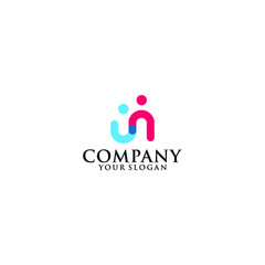 Creative Connect, People, family ,insurance Vector logo template