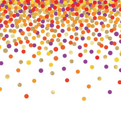Falling Confetti Background - Colorful confetti falling on solid white background