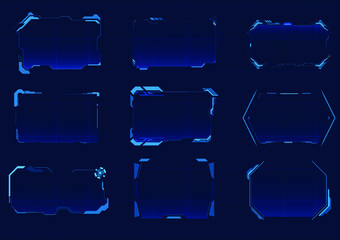 Futuristic UI HUD interface collection