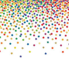 Falling Confetti Background - Colorful confetti falling on solid white background