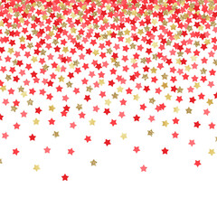 Falling Confetti Background - Colorful confetti falling on solid white background