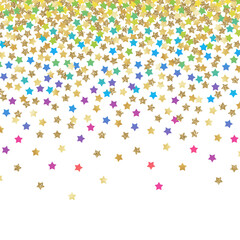 Falling Confetti Background - Colorful confetti falling on solid white background