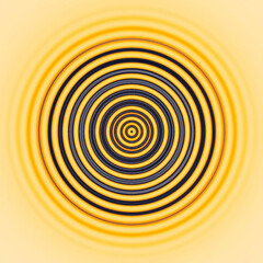 Abstract technology circles on a yellow background