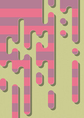 Abstract Rounded Color Lines halftone transition background illustration