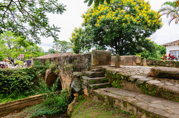 Fototapeta na wymiar Ponte de pedra da cidade de Tiradentes em Minas Gerais