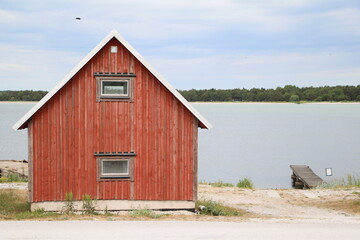 Fototapeta na wymiar Sysne Fiskeläge on Gotland, Baltic Sea Sweden