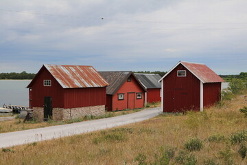Fishing village Sysne at Gotland, Baltic Sea Sweden