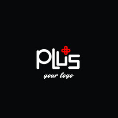 Plus logo. Vector illustration