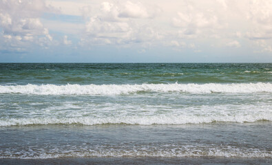 Waves at Holden Beach NC on a summer sunny day