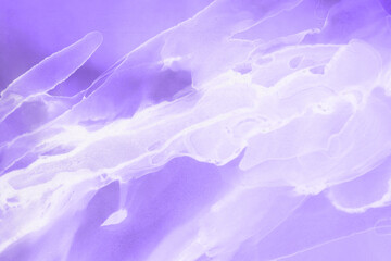 Hand-painted alcohol ink background. Abstract delicate violet texture. Contemporary feminine wallpaper. 