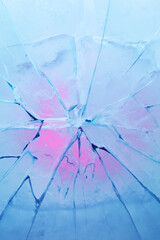 Obraz premium Closeup of a cracked ice texture. Studio macro shot.