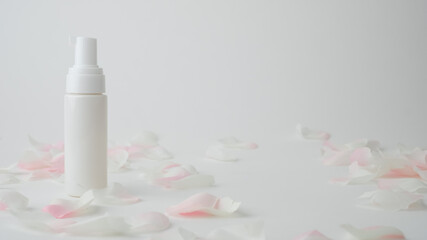 skincare white bottle and dropper for mockup and branding.