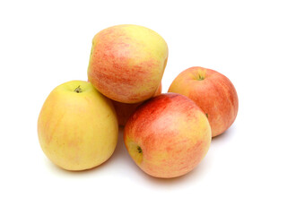 Fresh red apples isolated on white background 