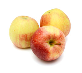 Fresh red apples isolated on white background 