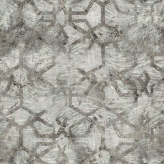 Seamless Pattern Aged Old Grungy Dirty Design. High quality illustration. Detailed worn messy stained wrinkled tough surface material. Geometric line pattern overlay.